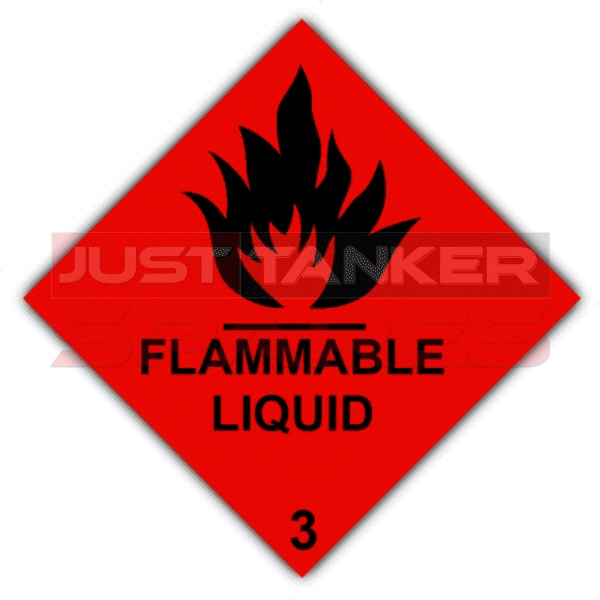 Triplex Warning Diamonds Double Sided Flammable Liquid 3