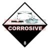 Triplex Warning Diamonds Single Sided Corrosive 8